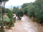 Torrent at Calonge (Costa Brava) where a lady died and cars were washed into the sea (Rendon)