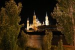 El Pilar Cathedral by night